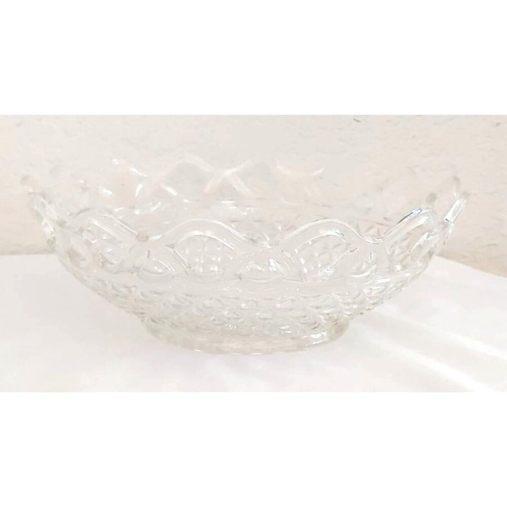 Depression Glass Imperial Belmont Open Lace Bowl Open Edge Pattern 10.5"